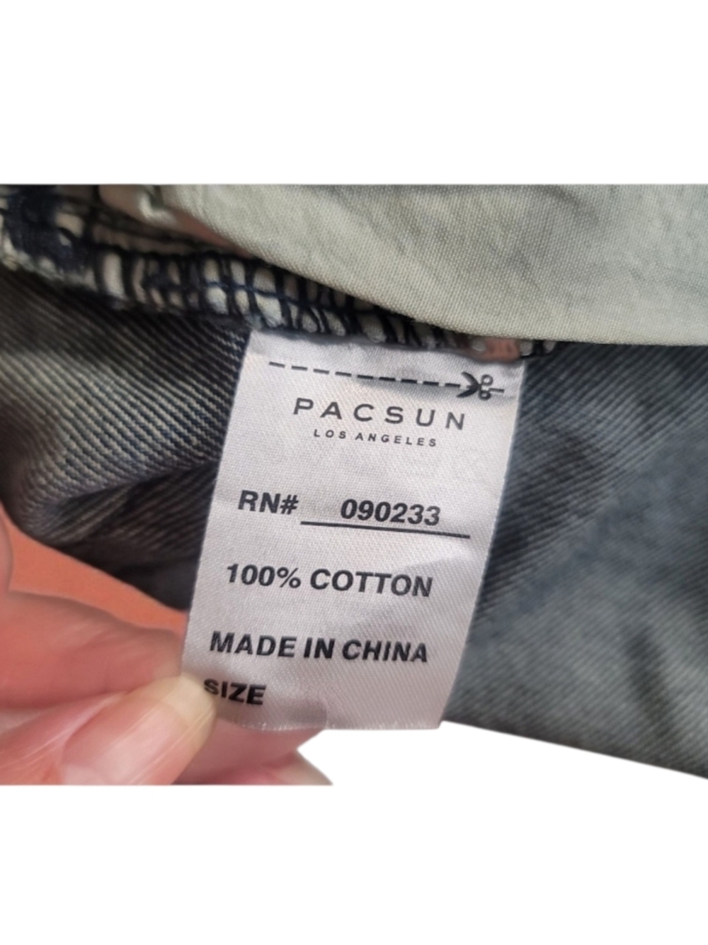 PACSUN Men's Washed Blue Denim Moto Shorts - Picture 5 of 6